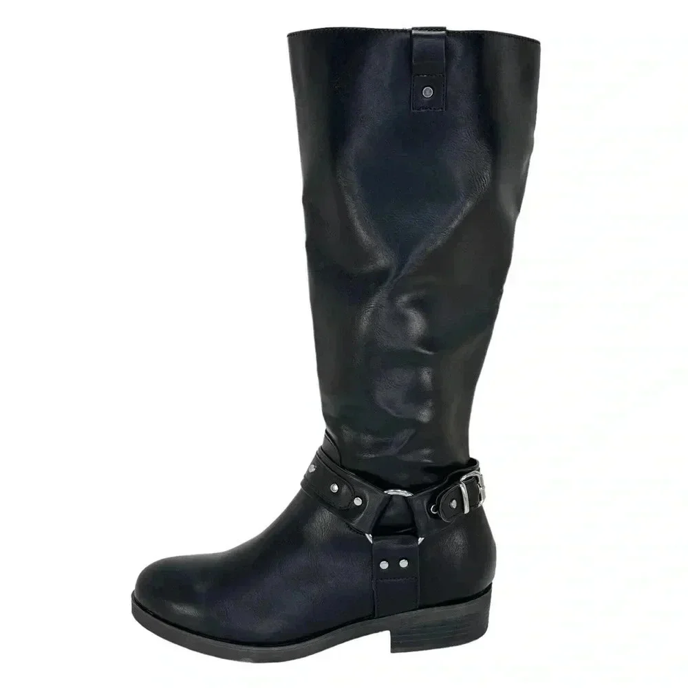 Madden Girl McKenzie Faux Leather Knee High Wide Calf Womens Boots Size 5M - Picture 3 of 10